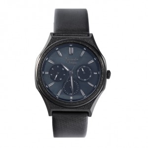 Alexandre Christie AC 2A09 Full Black Leather BFLIPMA
